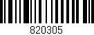 Código de barras (EAN, GTIN, SKU, ISBN): '820305'