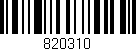 Código de barras (EAN, GTIN, SKU, ISBN): '820310'