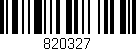 Código de barras (EAN, GTIN, SKU, ISBN): '820327'