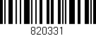 Código de barras (EAN, GTIN, SKU, ISBN): '820331'