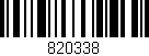Código de barras (EAN, GTIN, SKU, ISBN): '820338'