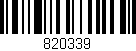 Código de barras (EAN, GTIN, SKU, ISBN): '820339'
