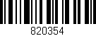Código de barras (EAN, GTIN, SKU, ISBN): '820354'