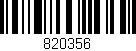 Código de barras (EAN, GTIN, SKU, ISBN): '820356'