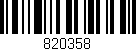 Código de barras (EAN, GTIN, SKU, ISBN): '820358'