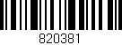 Código de barras (EAN, GTIN, SKU, ISBN): '820381'