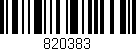 Código de barras (EAN, GTIN, SKU, ISBN): '820383'