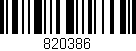 Código de barras (EAN, GTIN, SKU, ISBN): '820386'