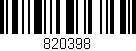 Código de barras (EAN, GTIN, SKU, ISBN): '820398'