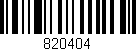 Código de barras (EAN, GTIN, SKU, ISBN): '820404'