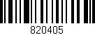 Código de barras (EAN, GTIN, SKU, ISBN): '820405'