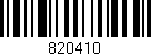 Código de barras (EAN, GTIN, SKU, ISBN): '820410'