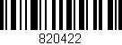 Código de barras (EAN, GTIN, SKU, ISBN): '820422'