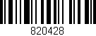 Código de barras (EAN, GTIN, SKU, ISBN): '820428'