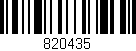 Código de barras (EAN, GTIN, SKU, ISBN): '820435'