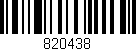 Código de barras (EAN, GTIN, SKU, ISBN): '820438'
