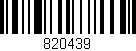 Código de barras (EAN, GTIN, SKU, ISBN): '820439'