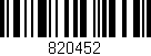Código de barras (EAN, GTIN, SKU, ISBN): '820452'