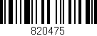 Código de barras (EAN, GTIN, SKU, ISBN): '820475'