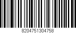Código de barras (EAN, GTIN, SKU, ISBN): '8204751304758'
