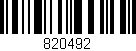 Código de barras (EAN, GTIN, SKU, ISBN): '820492'