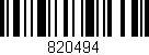 Código de barras (EAN, GTIN, SKU, ISBN): '820494'