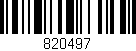 Código de barras (EAN, GTIN, SKU, ISBN): '820497'