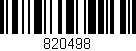 Código de barras (EAN, GTIN, SKU, ISBN): '820498'