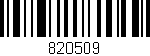 Código de barras (EAN, GTIN, SKU, ISBN): '820509'