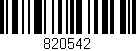 Código de barras (EAN, GTIN, SKU, ISBN): '820542'
