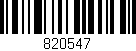 Código de barras (EAN, GTIN, SKU, ISBN): '820547'