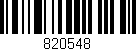 Código de barras (EAN, GTIN, SKU, ISBN): '820548'