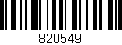 Código de barras (EAN, GTIN, SKU, ISBN): '820549'