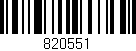 Código de barras (EAN, GTIN, SKU, ISBN): '820551'