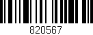 Código de barras (EAN, GTIN, SKU, ISBN): '820567'