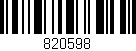 Código de barras (EAN, GTIN, SKU, ISBN): '820598'