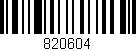 Código de barras (EAN, GTIN, SKU, ISBN): '820604'