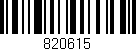 Código de barras (EAN, GTIN, SKU, ISBN): '820615'