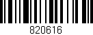 Código de barras (EAN, GTIN, SKU, ISBN): '820616'