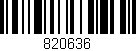Código de barras (EAN, GTIN, SKU, ISBN): '820636'