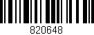 Código de barras (EAN, GTIN, SKU, ISBN): '820648'