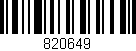 Código de barras (EAN, GTIN, SKU, ISBN): '820649'