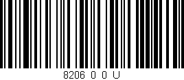 Código de barras (EAN, GTIN, SKU, ISBN): '8206_0_0_U'