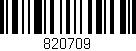 Código de barras (EAN, GTIN, SKU, ISBN): '820709'