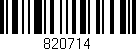 Código de barras (EAN, GTIN, SKU, ISBN): '820714'