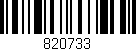 Código de barras (EAN, GTIN, SKU, ISBN): '820733'