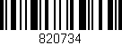 Código de barras (EAN, GTIN, SKU, ISBN): '820734'
