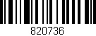 Código de barras (EAN, GTIN, SKU, ISBN): '820736'