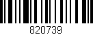 Código de barras (EAN, GTIN, SKU, ISBN): '820739'