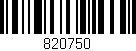 Código de barras (EAN, GTIN, SKU, ISBN): '820750'